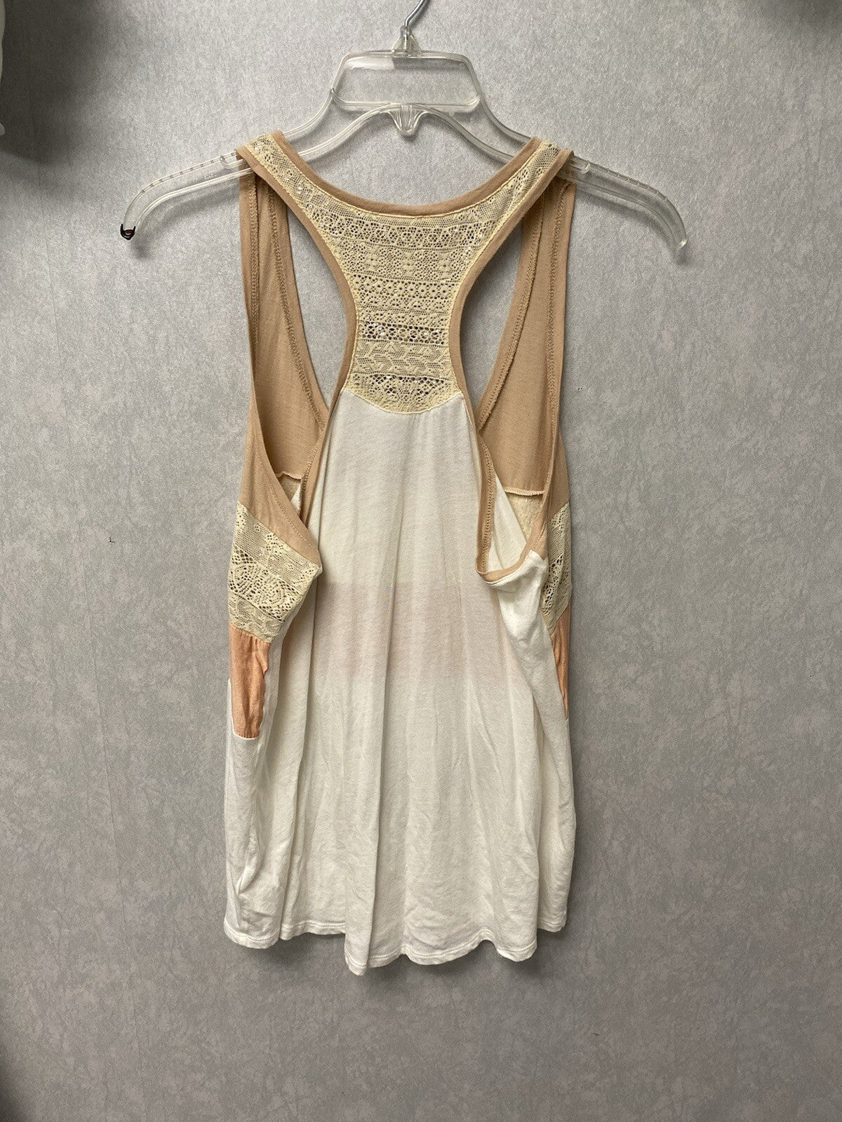 Express Tank Top Size Large Racerback Women's Sequin Lightweight Cream And Mauve