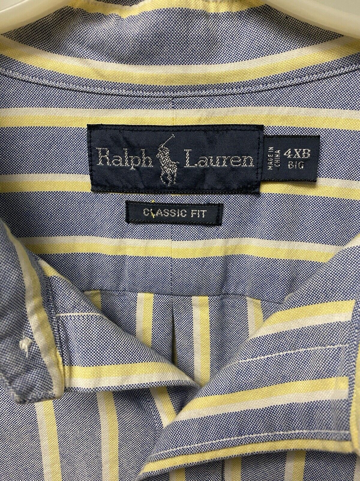 Ralph Lauren Blue/Yellow/ White Button up Shirt Size 4XB