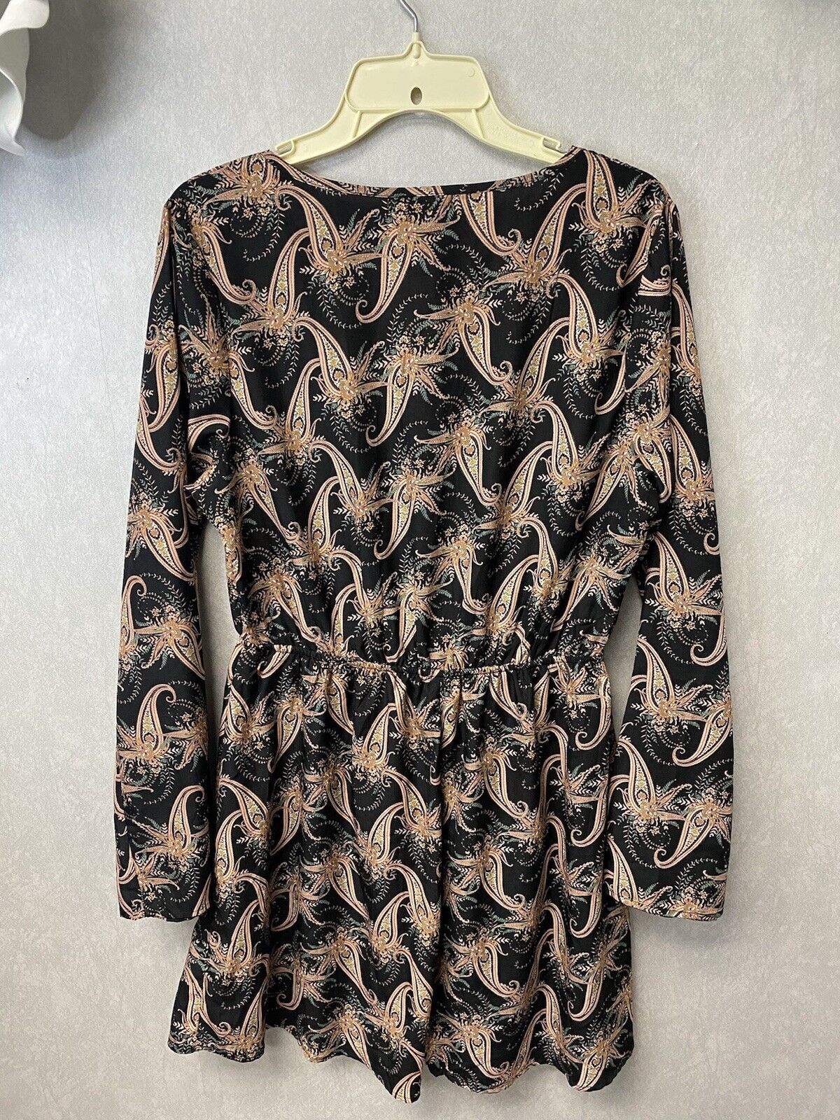 Charlotte Russe Women's Blue Multi Floral Boho Bell Sleeve Dress Size L