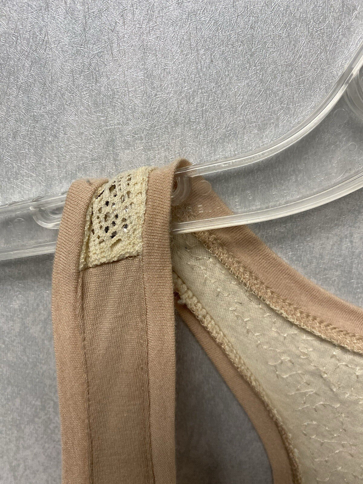 Express Tank Top Size Large Racerback Women's Sequin Lightweight Cream And Mauve