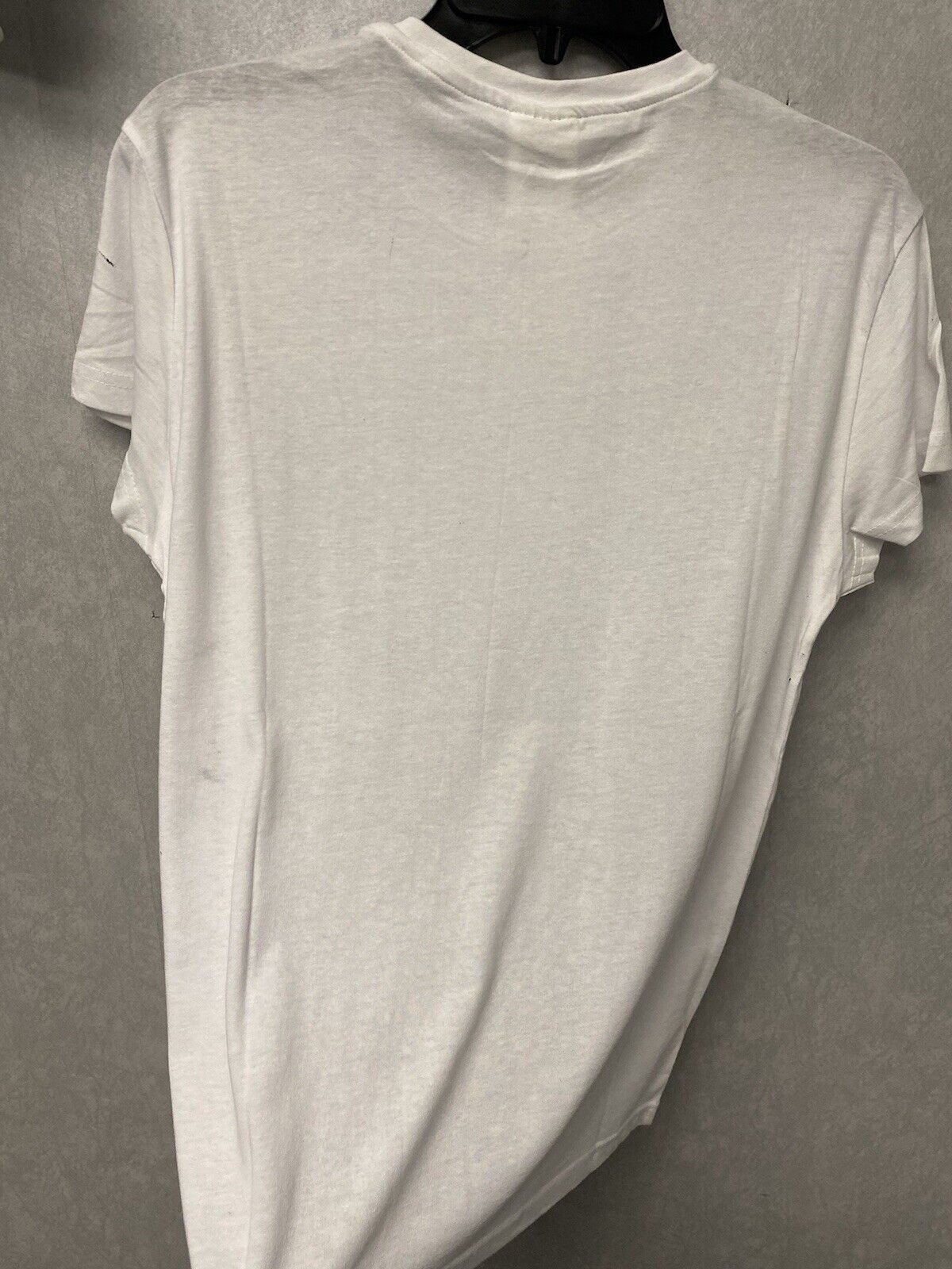 Revamped White/ Black Hand Painted T-shirt Size Small Drinking My Water Theme