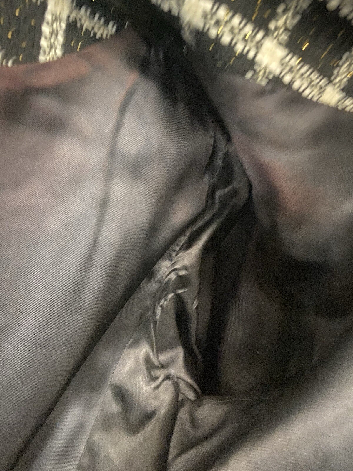 Jones Wear Black & White Gold Shimmer Jacket Blazer Size Large