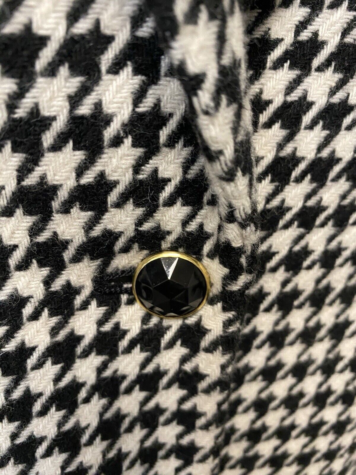 Apostrophe Bk/WT Houndstooth Blazer Size Large