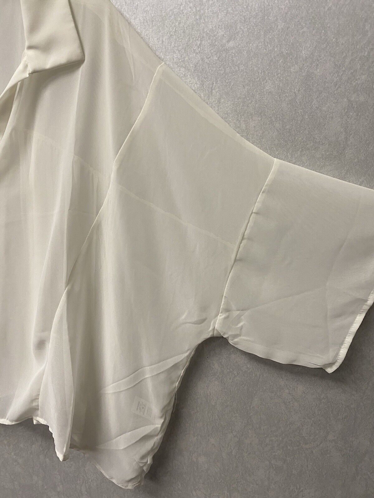 Ces Femme Sheer Off White Top Size Med Oversized