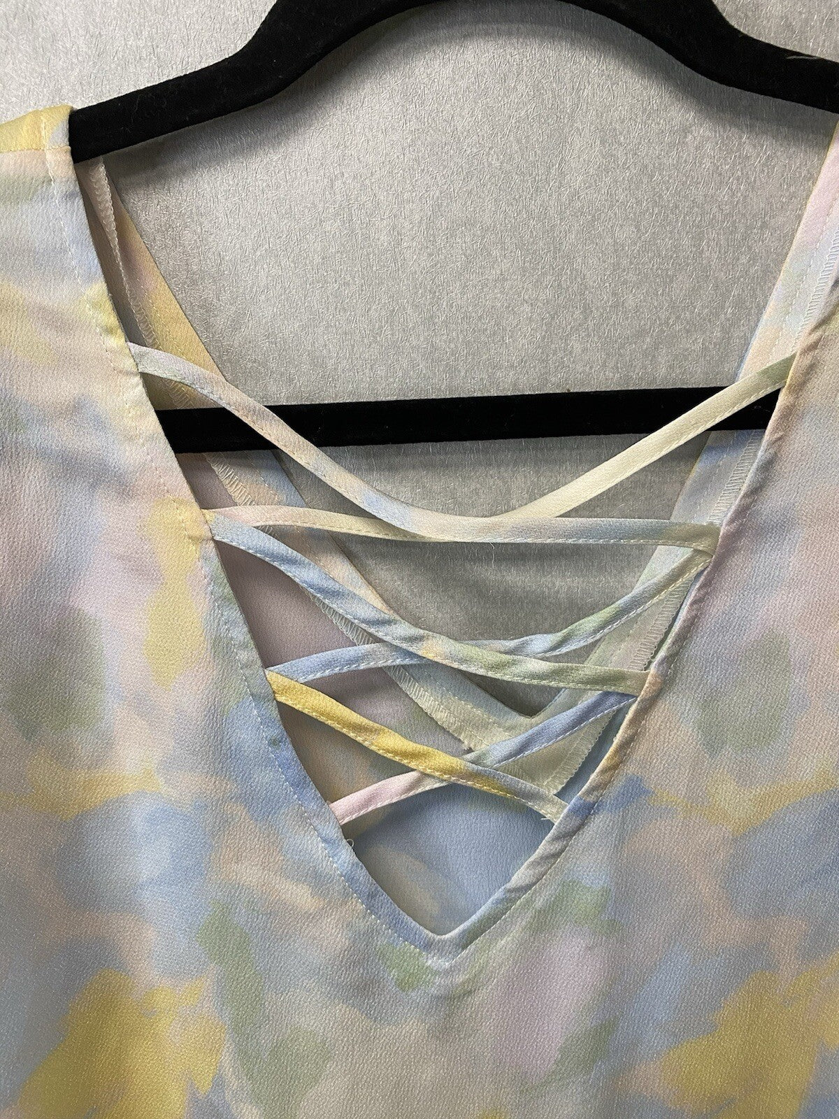 Cato Blouse Multicolor Pastel Abstract Balloon Sleeves Pullover Sz 18/20w