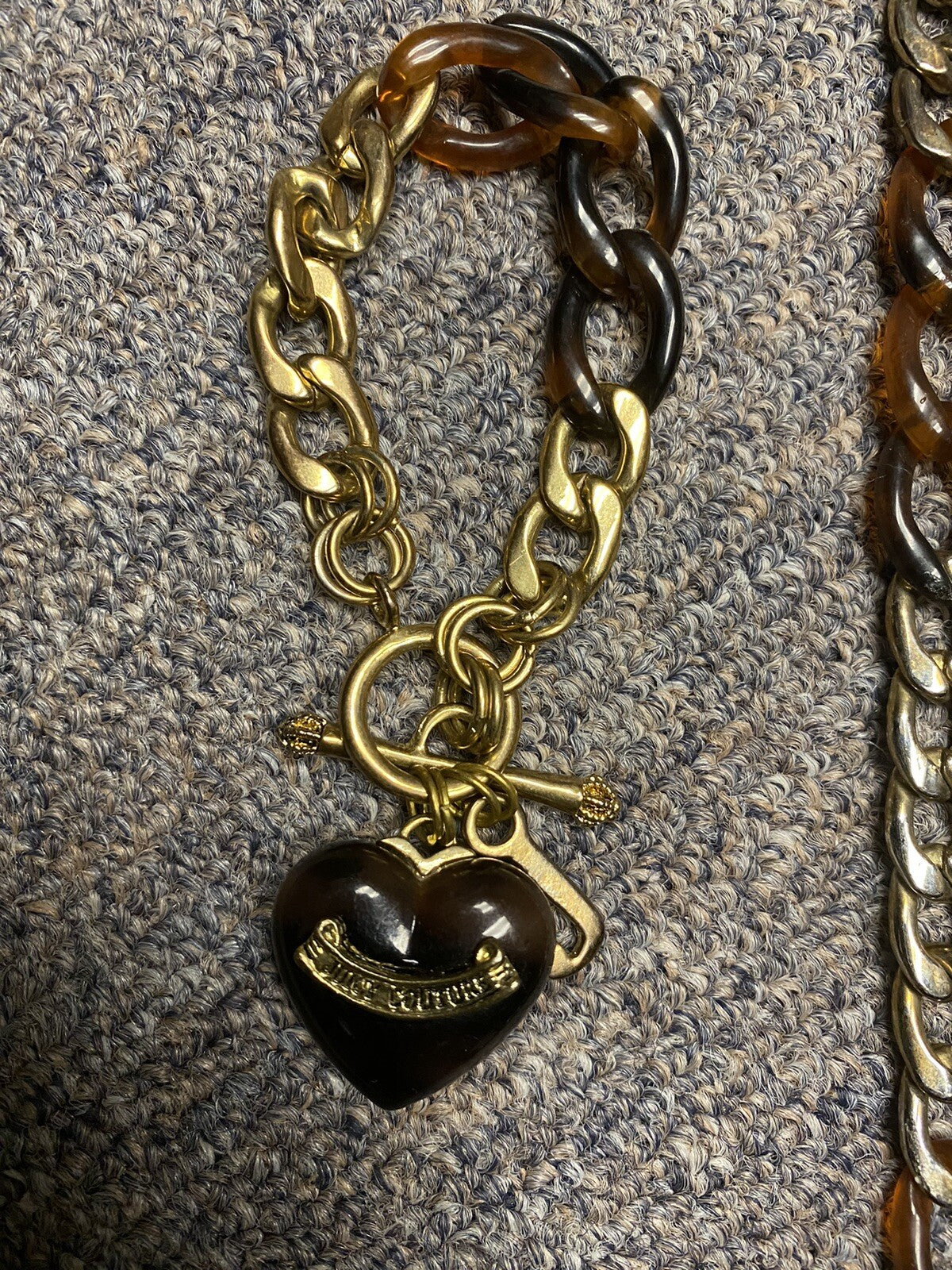 Juicy Couture Root beer Color Necklace And Bracelet Set