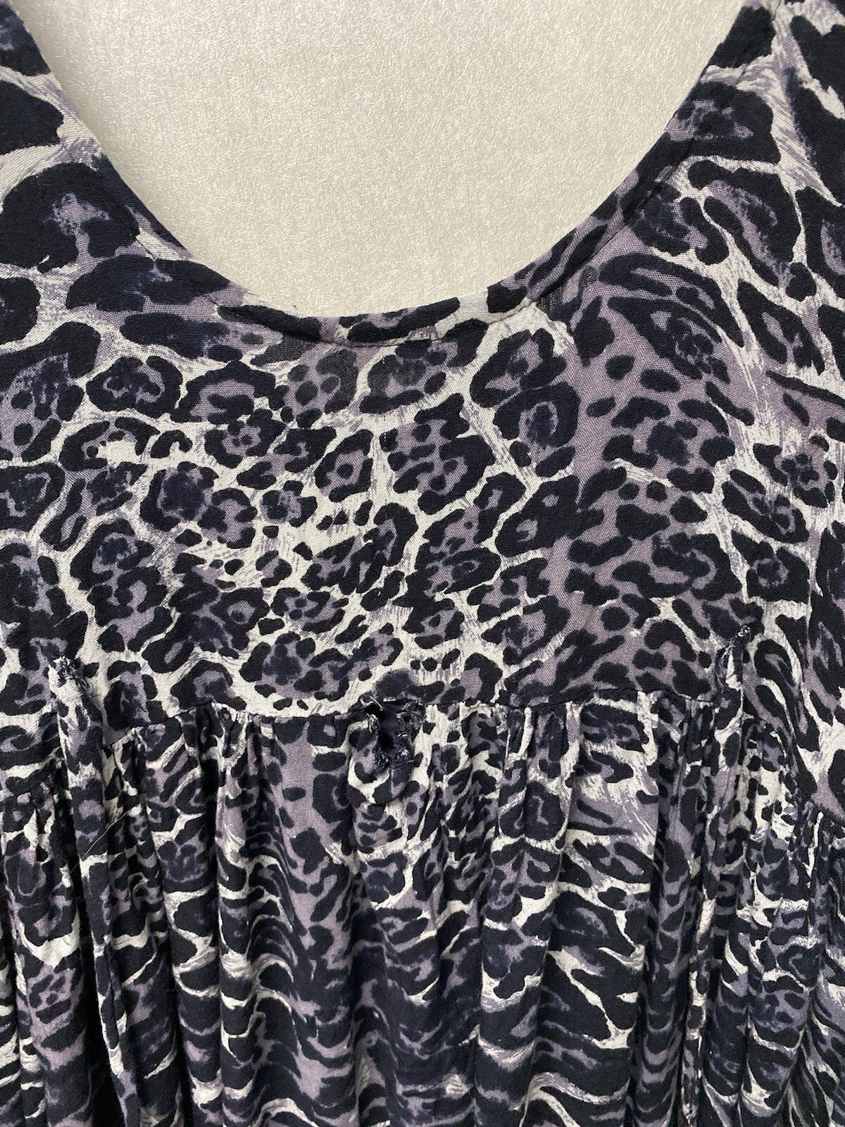 Max Mehra Blue/ Lilac Animal Print Dress Size Med