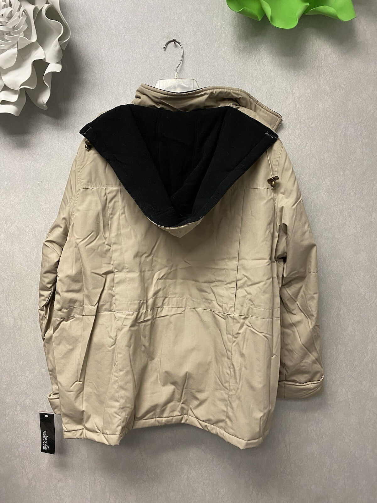 Tudor Court Beige Jacket Hooded And Reversible Size 3x