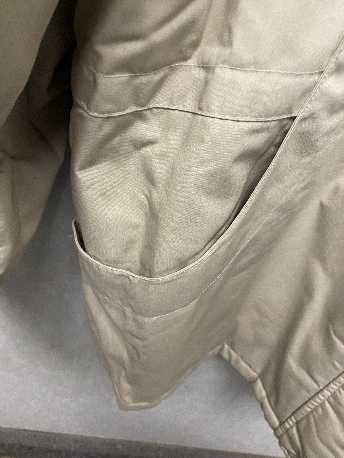 Tudor Court Beige Jacket Hooded And Reversible Size 3x
