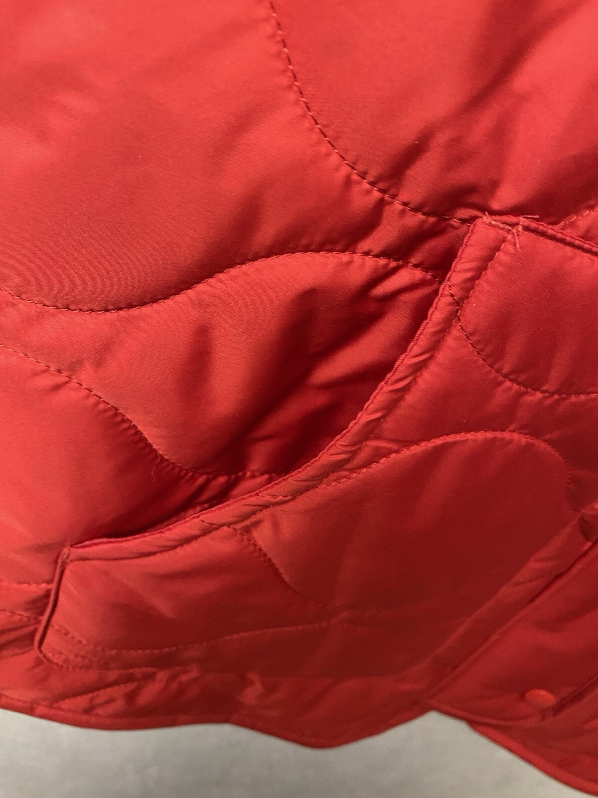 Croft & Barrow Red Vest Women Mock Neck Sleeveless Full Zip Quilted Sz Med