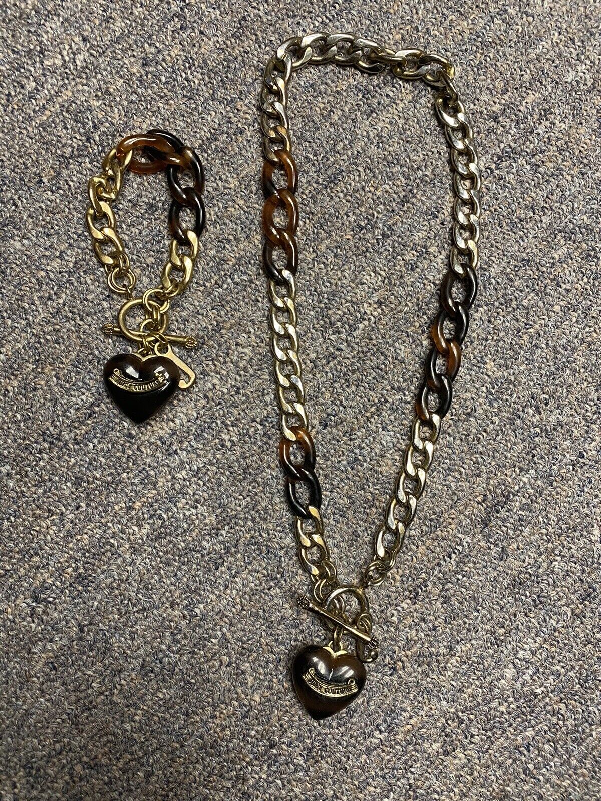 Juicy Couture Root beer Color Necklace And Bracelet Set