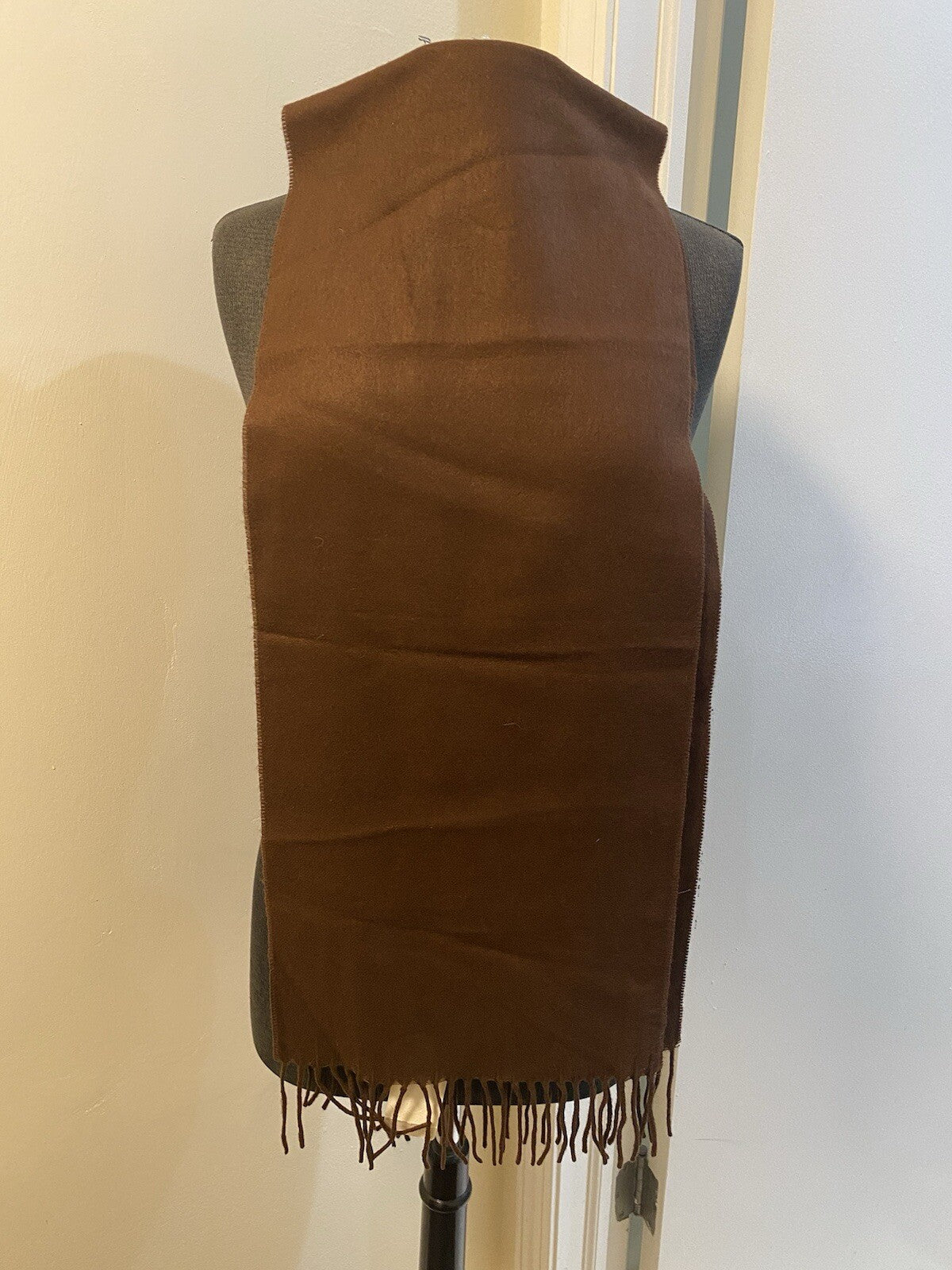 Coshmink Chocolate Fringed Scarf