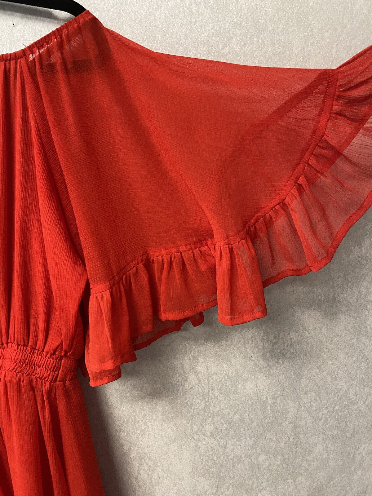 Endless Rose Red Ruffled Romper Size Small