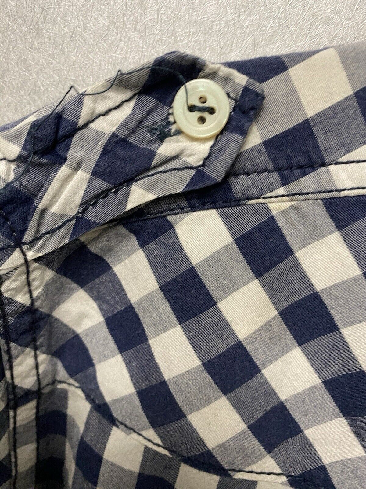 Buffalo Blue/White Plaid B/D Short Sleeve Shirt Size XXL