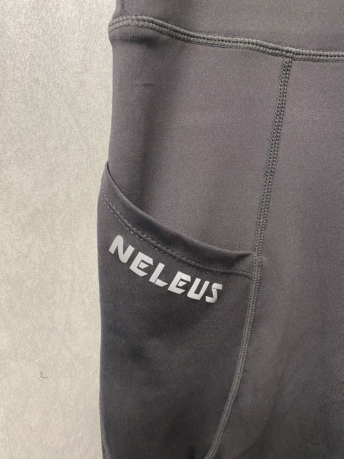 Neleus Sports Wear Grey Leggings Pockets Pull On Stretch Size XL