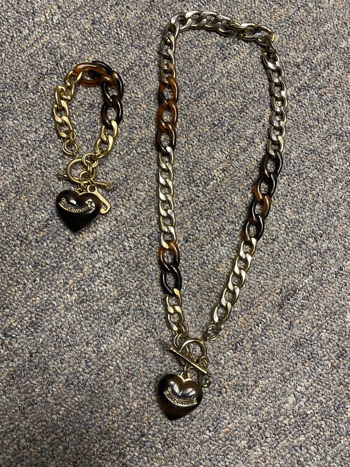 Juicy Couture Root beer Color Necklace And Bracelet Set