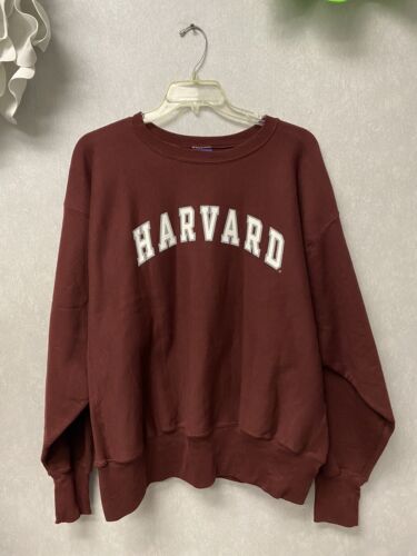 Vintage Champion Harvard University Reverse Weave Sweatshirt SIZE 2XL