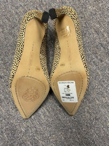 Women's Vince Camuto Natural Spotted Calf Hair Pointed Toe Heels Size 8.5