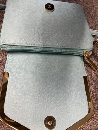 Charming Charlie  Mint/Gold Crossbody/ Wristlet Bag