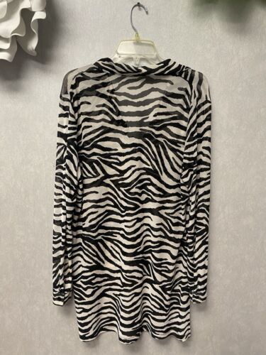 Zebra Print Button Down Blouse Size 24