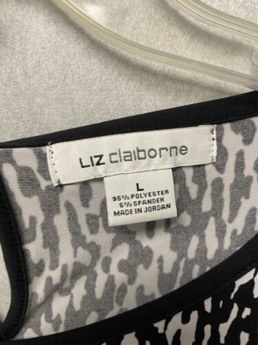 Liz Claiborne Black/white Blouse Size Large