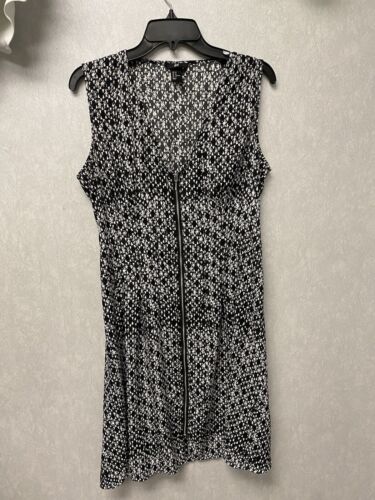 H&M Black & White Full Zip Dress Size 14