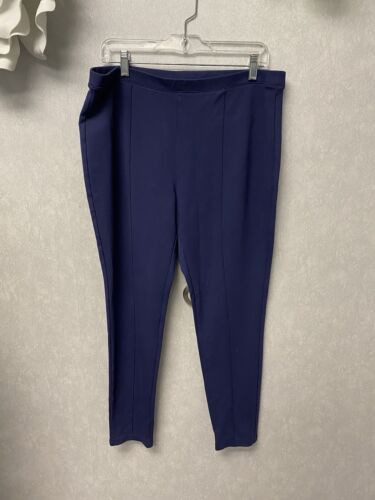 Simply Vera Blue Front Seam Stretch Pant Size XL