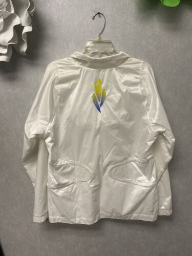 Adidas White Clima365 Windbreaker Jacket Size XL