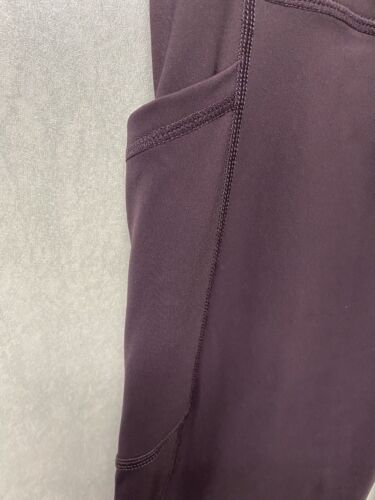 Zyia Active Brilliant Pocket High Rise Crop Capri Leggings Wine Plum Size 8-10