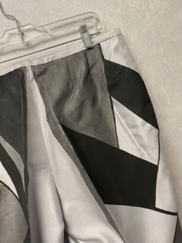 Revamped Gray/Black Angles Hand Painted Pants Size 16