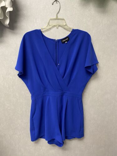 Sugar + Lips Royal Blue Romper Size Large