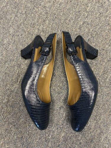 J.Renee Womens Malree Navy Patent Dress Heels Shoes 8 Medium