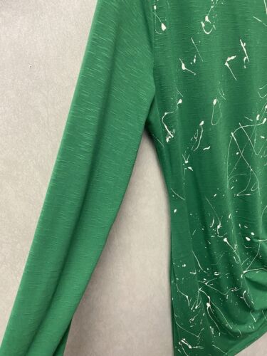 Revamped Green/White Splatter Hand Painted Dress Size Large