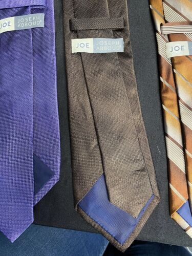 Joseph Abboud Ties Lot Of 3 100% Silk