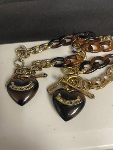 Juicy Couture Root Beer Color Necklace And Bracelet Set