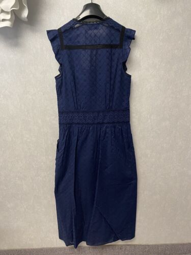 NWT COACH Navy Broderie Anglaise Maxi Lace Dress- Size 00 (retail $695)