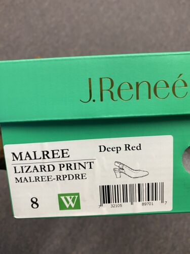 J.Renee Womens Malree Deep Red Patent Dress Heels Shoes 8 Medium