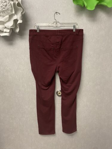 Lane Bryant Burgundy Jeans 14 High-Rise Ultimate Stretch Skinny