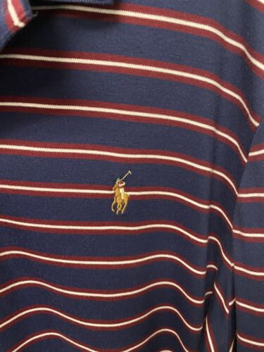 Polo Ralph Lauren Polo Shirt Men XL Classic Fit Striped 100% Cotton Short Sleeve