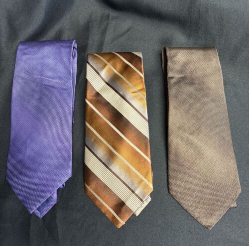 Joseph Abboud Ties Lot Of 3 100% Silk