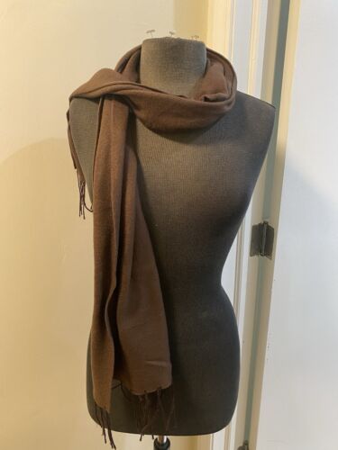 The Scarf Source Brown Fringed Scarf