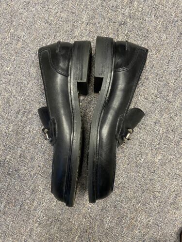 Kenneth Cole Black Leather Bit Loafers Size 12 Vintage