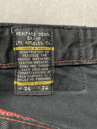 Cult of Individuality Heritage Jeans Men 36x34 Black Rebel Straight Pants