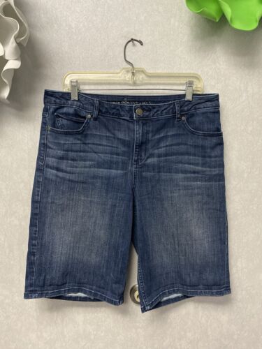 Simply Vera Vera Wang Denim Short Size 12 Mid Rise Stretch Women's