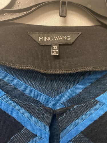 Ming Wang Black/Blue Blazer Size 3XL