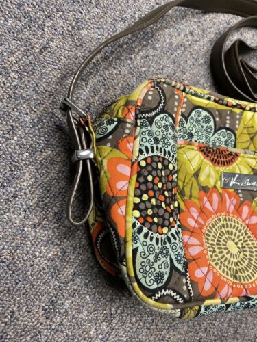 ❤️ VERA BRADLEY Flower Shower Frannie Crossbody Floral Bag Faux Leather Strap