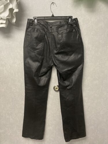 MetroStyle Women's Black Leather Pants Size 8T