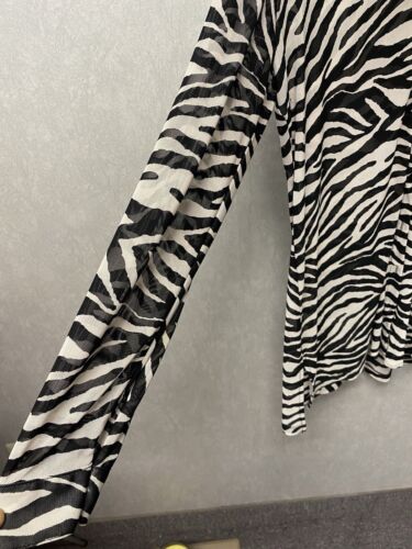 Zebra Print Button Down Blouse Size 24