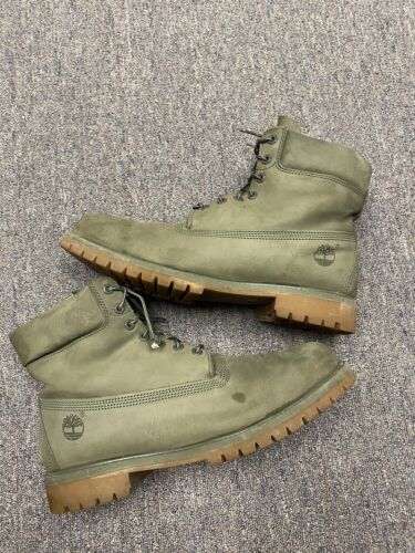 Timberland Boots Color Olive / Military Green Men’s Size 13