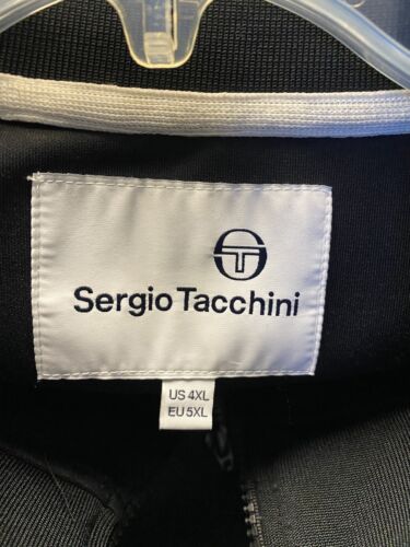 Sergio Tacchini | Orion Track Top Jacket Full Zip | Black/White| Men's 4XL